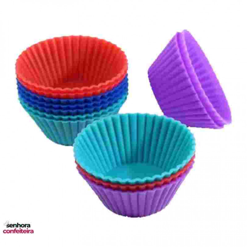 Kit Forma silicone Cupcake 12 unid -Prime Chef